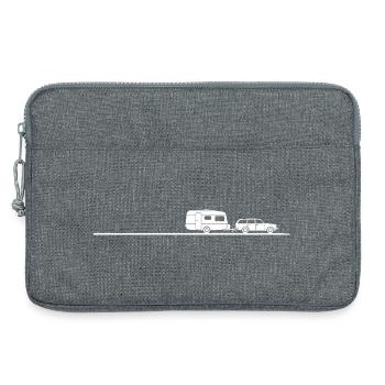 Chemise de camping caravane pour les amateurs de caravanes - Sacoche pour ordinateur portable 13 pouces - gris chiné - Devant