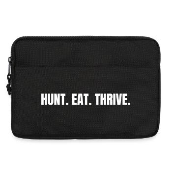 HUNT. MANGE. PROSPÉRER. Mode de vie ancestral carnivore - Sacoche pour ordinateur portable 13 pouces - noir - Devant