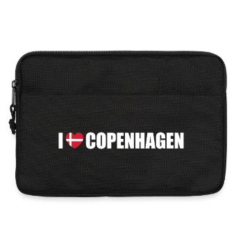 I love Copenhagen Dänemark Kopenhagen - Laptoptasche 13" - Schwarz - Vorne