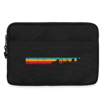 Regenbogen Skyline Silhouette - Laptoptasche 13" - Schwarz - Vorne