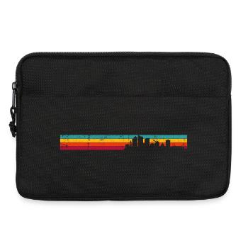 Sunset City Silhouette Gradient - Laptop bag 13" - black - Front