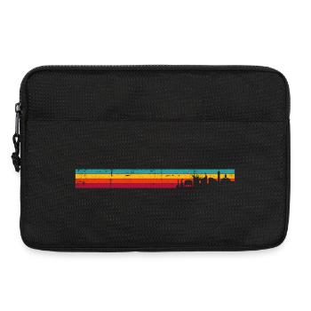 Rétro Skyline Sunset Stripes - Sacoche pour ordinateur portable 13 pouces - noir - Devant