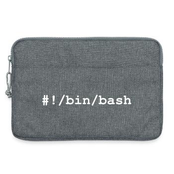 Shell bash / bourne-again sous Linux et Unix - Sacoche pour ordinateur portable 13 pouces - gris chiné - Devant