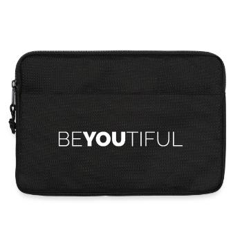 coole Sprüche beyoutiful Logo Text Typographie - Laptoptasche 13" - Schwarz - Vorne