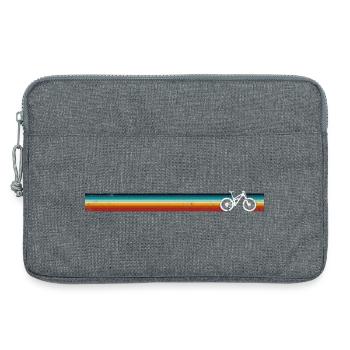 Palette de rayures de vélo rétro - Sacoche pour ordinateur portable 13 pouces - gris chiné - Devant