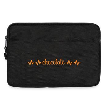 Motif Heartbeat Chocolat - Sacoche pour ordinateur portable 13 pouces - noir - Devant