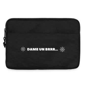Dame un brrr Schneeflocke Reggaeton Winter lustig - Laptoptasche 13" - Schwarz - Vorne
