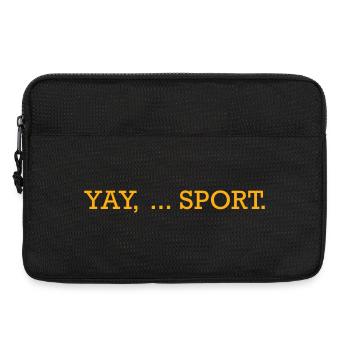 Yay Go Sports Sarkastisch Lustig Anti Sport Humor - Laptoptasche 13" - Schwarz - Vorne
