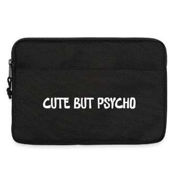 Cute but Psycho – Statement Typo - Laptop bag 13" - black - Front