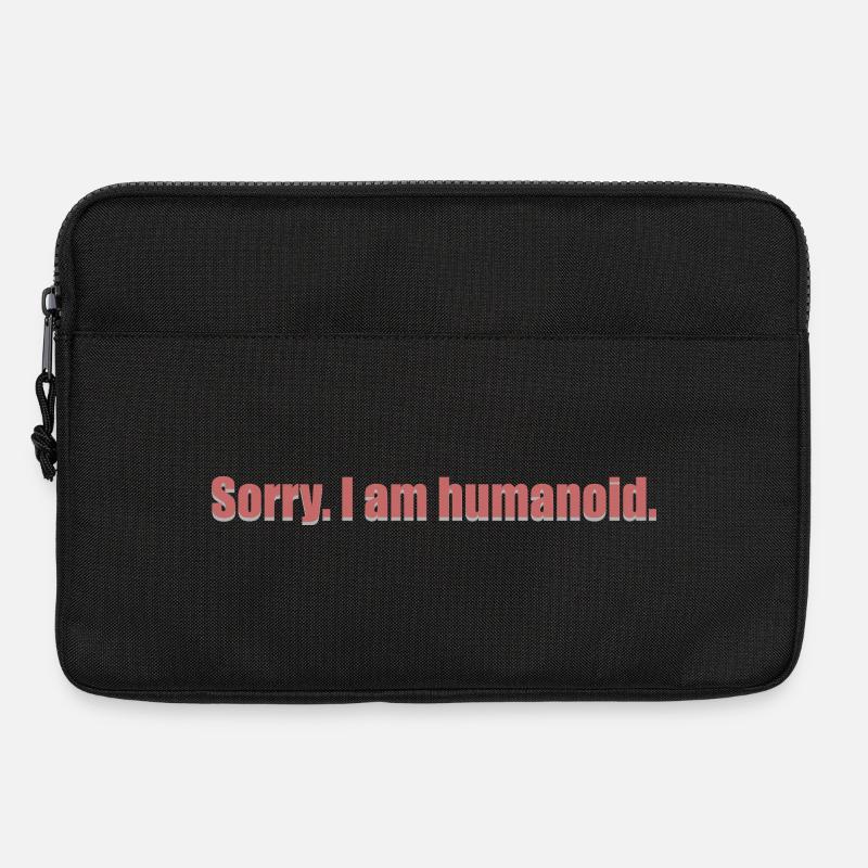 sorry i am humanoid_grey_shad - Laptoptasche 13" - Schwarz