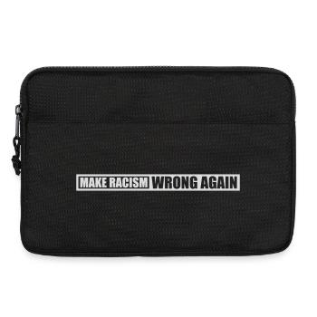 Rendre le racisme faux - Sacoche pour ordinateur portable 13 pouces - noir - Devant
