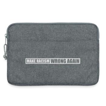 Rendre le racisme faux - Sacoche pour ordinateur portable 13 pouces - gris chiné - Devant