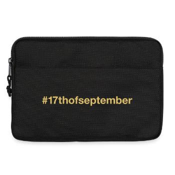 né le 17 septembre Anniversaire anniversaire - Sacoche pour ordinateur portable 13 pouces - noir - Devant