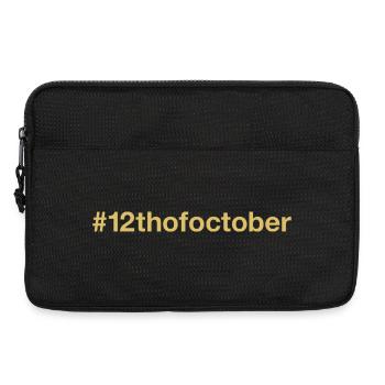 né le 12 octobre Anniversaire anniversaire - Sacoche pour ordinateur portable 13 pouces - noir - Devant