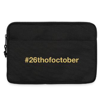 né le 26 octobre Anniversaire anniversaire - Sacoche pour ordinateur portable 13 pouces - noir - Devant