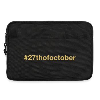 né le 27 octobre Anniversaire anniversaire - Sacoche pour ordinateur portable 13 pouces - noir - Devant