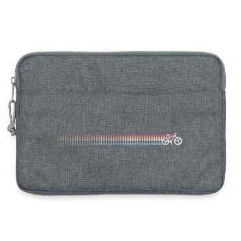 Dégradé code-barres Sunset - Sacoche pour ordinateur portable 13 pouces - gris chiné - Devant