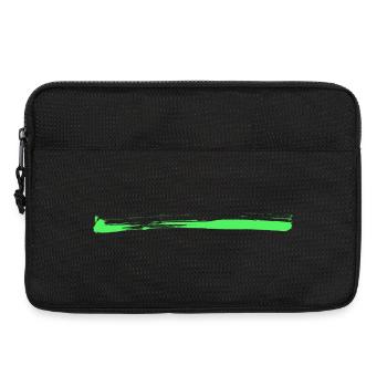 Grüner Tusche Streifen - Laptoptasche 13" - Schwarz - Vorne
