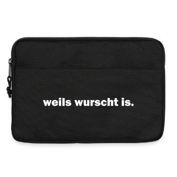 wurscht, egal, weils wurscht is, scheiß drauf - Laptoptasche 13" - Schwarz - Vorne
