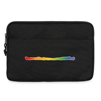Regenbogenshirt white LGBT lgbtqi queer - Laptoptasche 13" - Schwarz - Vorne