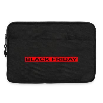 Black Friday roter Streifen - Laptoptasche 13" - Schwarz - Vorne