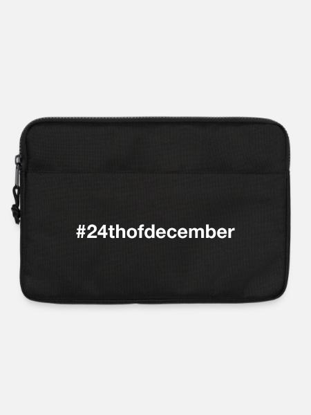24 Dezember Weihnachten Christmas Advent Hashtag - Laptoptasche 13" - Schwarz