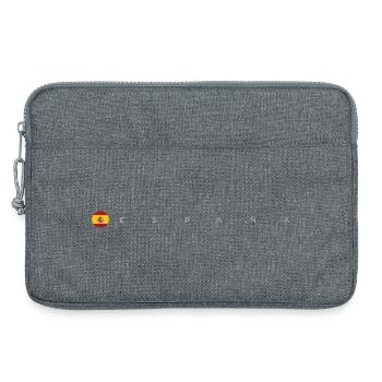 Emblème du drapeau de l’Espagne - Sacoche pour ordinateur portable 13 pouces - gris chiné - Devant