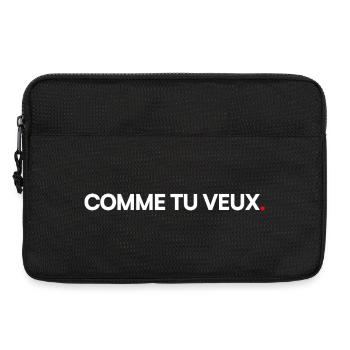 COMME TU VEUX | Humour minimal expression - Sacoche pour ordinateur portable 13 pouces - noir - Devant