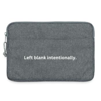 Left blank intentionally funny quote - Laptop bag 13" - heather grey - Front
