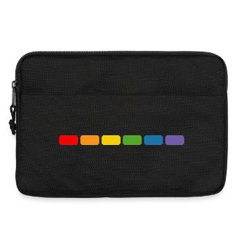 LGBT T Shirt Regenbogen - Laptoptasche 13" - Schwarz - Vorne
