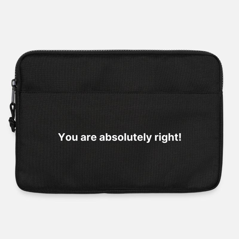 Sie haben absolut Recht! - Laptoptasche 13" - Schwarz