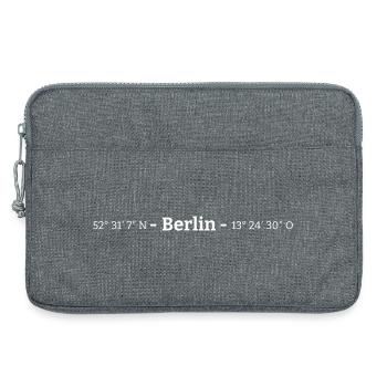 Coordonnées de Berlin Brandenburg Allemagne - Sacoche pour ordinateur portable 13 pouces - gris chiné - Devant