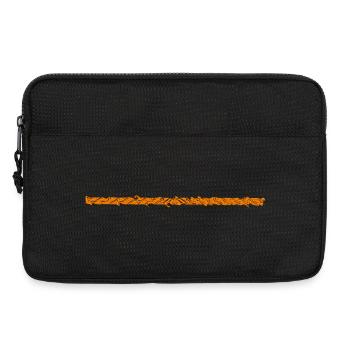 oranger Balken gequirrlt orange - Laptoptasche 13" - Schwarz - Vorne