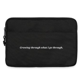 Ich wachse durch das, was ich durchmache. - Laptoptasche 13" - Schwarz - Vorne