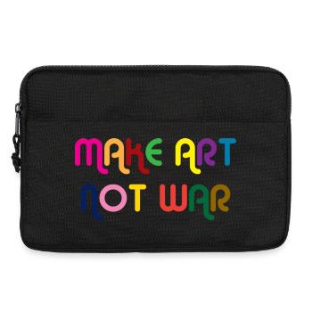Make Art Not War - Sacoche pour ordinateur portable 13 pouces - noir - Devant