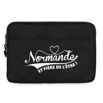 Normande et fière de l'être - Sacoche pour ordinateur portable 13 pouces - noir - Devant