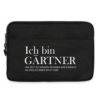 Gärtner Spruch: Immer Recht - Laptoptasche 13" - Schwarz - Vorne