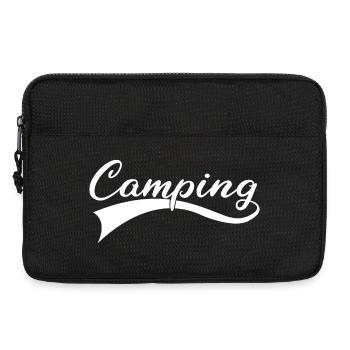 Lettrage Camping d’aventure - Sacoche pour ordinateur portable 13 pouces - noir - Devant