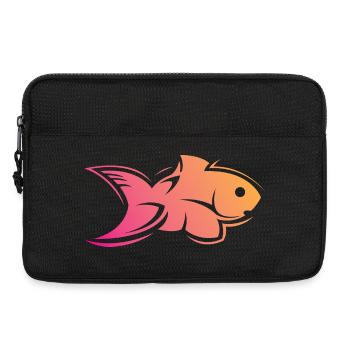 poisson poisson eau couleurs de la mer symbole icône logo - Sacoche pour ordinateur portable 13 pouces - noir - Devant