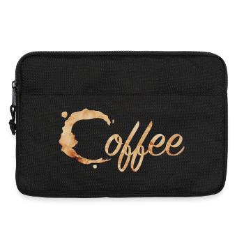 Coffee Stain Typography Coffee - Laptop bag 13" - black - Front