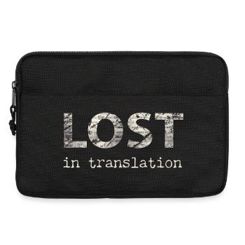 Lost In Translation - Übersetzung, Sprache - Laptoptasche 13" - Schwarz - Vorne