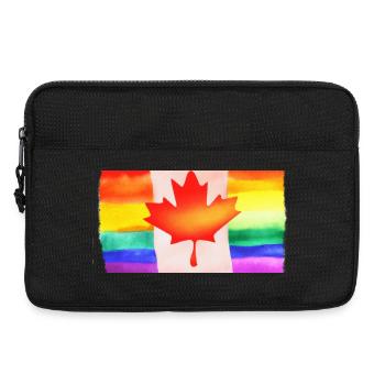 Kanada Flagge LGBTQ - Laptoptasche 13" - Schwarz - Vorne