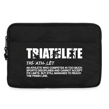 Importance du triathlon - Sacoche pour ordinateur portable 13 pouces - noir - Devant