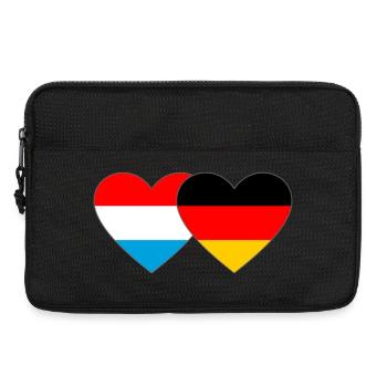 Luxembourg Allemagne Flag Heart - Sacoche pour ordinateur portable 13 pouces - noir - Devant