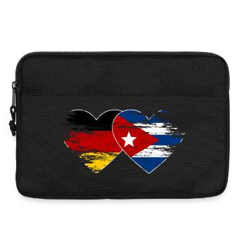 Allemagne Drapeau de Cuba utilisé coeur - Sacoche pour ordinateur portable 13 pouces - noir - Devant