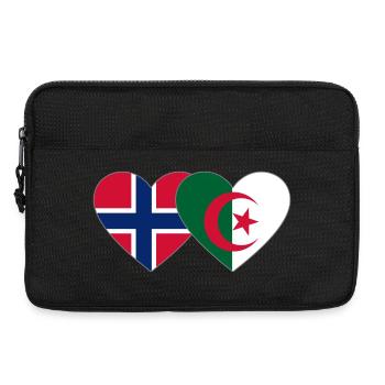 Norvège Algérie Flag Heart - Sacoche pour ordinateur portable 13 pouces - noir - Devant