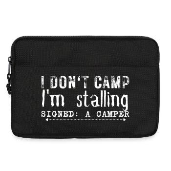 Nicht campen, ich verzögere Camper Tee - Laptoptasche 13" - Schwarz - Vorne