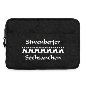 Frauen Design Siebenbürger Sächsin mit Wappen - Laptoptasche 13" - Schwarz - Vorne