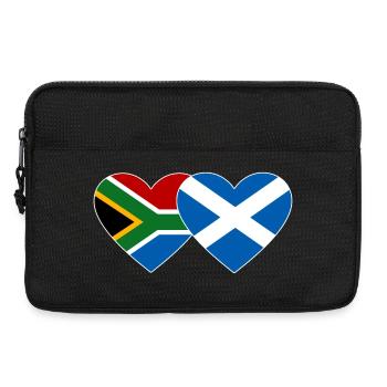 Afrique du Sud Écosse Flag Heart - Sacoche pour ordinateur portable 13 pouces - noir - Devant