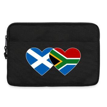 Ecosse Afrique du Sud Flag Heart - Sacoche pour ordinateur portable 13 pouces - noir - Devant